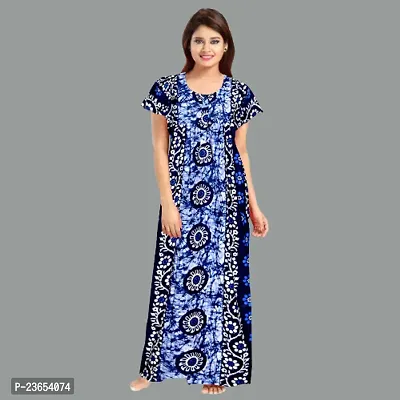 Elegant Cotton Printed Nighty For Women- Pack Of 2-thumb2