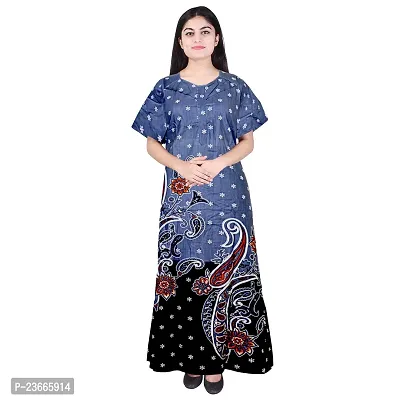 Comfortable Multicoloured Cotton Nightdress For Women Pack Of 2-thumb4