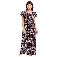 PMK FASHION 100% Cotton Nighty for Women || Long Length Printed Nighty/Maxi/Night Gown/Night Dress/Nightwear Inner  Sleepwear for Women's (Combo Pack of 2)-thumb3