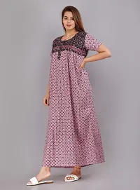 PMK FASHION 100% Cotton Kaftan for Women || Long Length Printed Nighty/Kaftan/Maxi/Night Gown/Night Dress/Nightwear Inner  Sleepwear for Women's (Combo Pack of 2)-thumb1