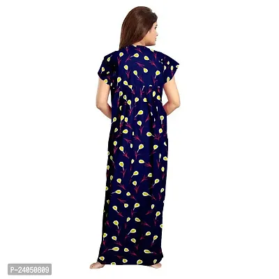 PMK FASHION 100% Cotton Kaftan for Women || Long Length Printed Nighty.,/Kaftan/Maxi/Night Gown/Dress/Nightwear Inner  Sleepwear... for Women's (Combo Pack of 2) Black-thumb5