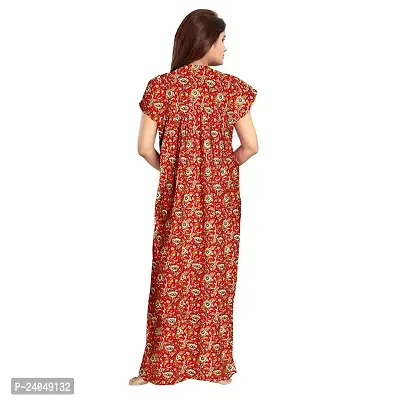 PMK FASHION 100% Cotton Nighty for Women || Long Length Printed Nighty/Maxi/Night Gown/Night Dress/Nightwear Inner  Sleepwear for Women's (Combo Pack of 2)-thumb5