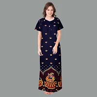 Elegant Cotton Printed Nighty For Women- Pack Of 2-thumb1