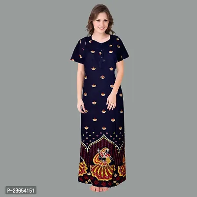 Elegant Cotton Printed Nighty For Women- Pack Of 2-thumb2