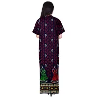 Stylish Multicoloured Cotton Printed Nighty For Women Pack Of 2-thumb2