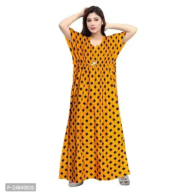 PMK FASHION 100% Cotton Kaftan for Women || Long Length Printed Nighty/Kaftan/Maxi/Night Gown/Night Dress/Nightwear Inner  Sleepwear for Women's (Combo Pack of 2)-thumb4