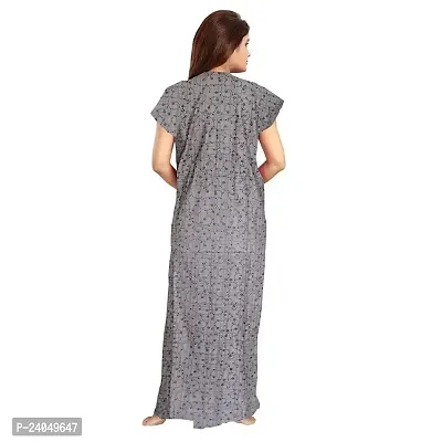 PMK FASHION 100% Cotton Nighty for Women || Long Length Printed Nighty/Maxi/Night Gown/Night Dress/Nightwear Inner  Sleepwear for Women's (Combo Pack of 2)-thumb3