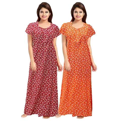 jwf Women's Pure Cotton Regular Maternity Nighty Jaipuri Night Gown Nighty (Free Size ( Upto XXL )