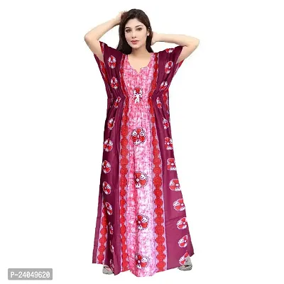 PMK FASHION 100% Cotton Kaftan for Women || Long Length Printed Nighty/Kaftan/Maxi/Night Gown/Night Dress/Nightwear Inner  Sleepwear for Women's (Combo Pack of 2)-thumb4