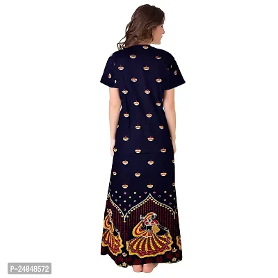 PMK FASHION 100% Cotton Nighty Long Length Printed Nighty/Maxi/Night Gown/Night Dress/Nightwear Inner  Sleepwear (Combo Pack of 2)-thumb3