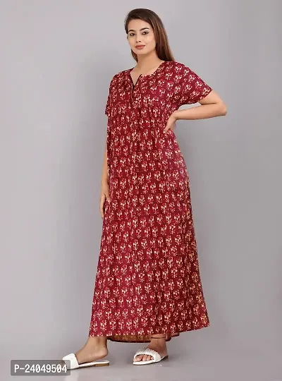 PMK FASHION 100% Cotton Kaftan for Women || Long Length Printed Nighty/Kaftan/Maxi/Night Gown/Night Dress/Nightwear Inner  Sleepwear for Women's (Combo Pack of 2)-thumb3