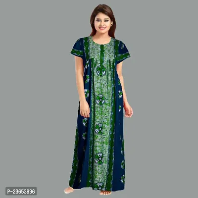 Elegant Cotton Printed Nighty For Women- Pack Of 2-thumb2