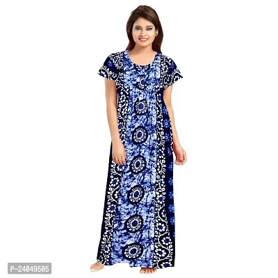 PMK FASHION 100% Cotton Nighty for Women || Long Length Printed Nighty/Maxi/Night Gown/Night Dress/Nightwear Inner  Sleepwear for Women's (Combo Pack of 2)-thumb4