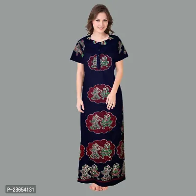 Elegant Cotton Printed Nighty For Women- Pack Of 2-thumb2