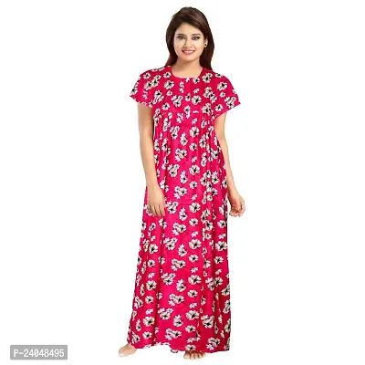 PMK FASHION 100% Cotton Nighty for Women || Long Length Printed Nighty/Maxi/Night Gown/Night Dress/Nightwear Inner  Sleepwear for Women's (Combo Pack of 2)-thumb4