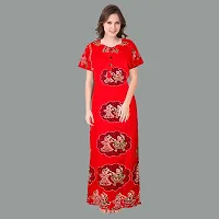 Elegant Cotton Printed Nighty For Women- Pack Of 2-thumb1