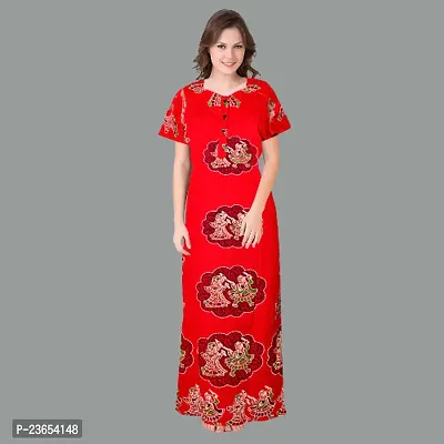 Elegant Cotton Printed Nighty For Women- Pack Of 2-thumb2