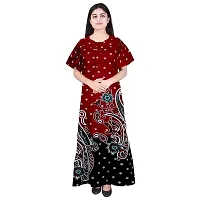 PMK FASHION 100% Cotton Kaftan for Women || Long Length Printed Nighty/Kaftan/Maxi/Night Gown/Night Dress/Nightwear Inner  Sleepwear for Women's (Combo Pack of 2)-thumb1