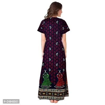 PMK FASHION 100% Cotton Nighty for Women || Long Length Printed Nighty/Maxi/Night Gown/Night Dress/Nightwear Inner  Sleepwear for Women's (Combo Pack of 2)-thumb3