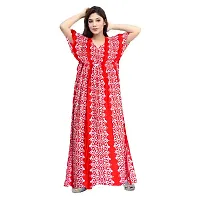 PMK FASHION 100% Cotton Kaftan for Women || Long Length Printed Nighty/Kaftan/Maxi/Night Gown/Night Dress/Nightwear Inner  Sleepwear for Women's (Combo Pack of 2)-thumb1