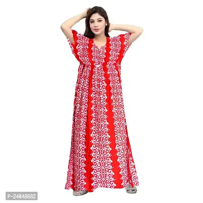 PMK FASHION 100% Cotton Kaftan for Women || Long Length Printed Nighty/Kaftan/Maxi/Night Gown/Night Dress/Nightwear Inner  Sleepwear for Women's (Combo Pack of 2)-thumb2