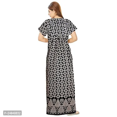 PMK FASHION 100% Cotton Nighty for Women || Long Length Printed Nighty/Maxi/Night Gown/Night Dress/Nightwear Inner  Sleepwear for Women's (Combo Pack of 2)-thumb5