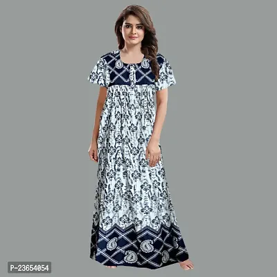 Elegant Cotton Printed Nighty For Women- Pack Of 2-thumb2