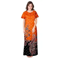 PMK FASHION 100% Cotton Nighty for Women || Long Length Printed Nighty/Maxi/Night Gown/Night Dress/Nightwear Inner  Sleepwear for Women's (Combo Pack of 2)-thumb3