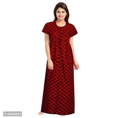 PMK FASHION 100% Cotton Nighty for Women || Long Length Printed Nighty/Maxi/Night Gown/Night Dress/Nightwear Inner  Sleepwear for Women's (Combo Pack of 2)-thumb5