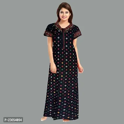 Elegant Cotton Printed Nighty For Women- Pack Of 2-thumb2