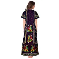 Stylish Multicoloured Cotton Printed Nighty For Women Pack Of 2-thumb4