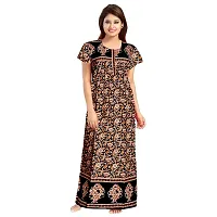 PMK FASHION 100% Cotton Nighty for Women || Long Length Printed Nighty/Maxi/Night Gown||Night Dress/Nightwear Inner  Sleepwear for Women's (Combo Pack of 2)-thumb1