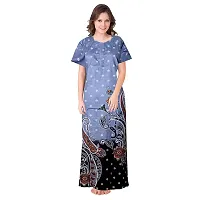 PMK FASHION 100% Cotton Nighty for Women || Long Length Printed Nighty/Maxi/Night Gown/Night Dress/Nightwear Inner  Sleepwear for Women's (Combo Pack of 2)-thumb3