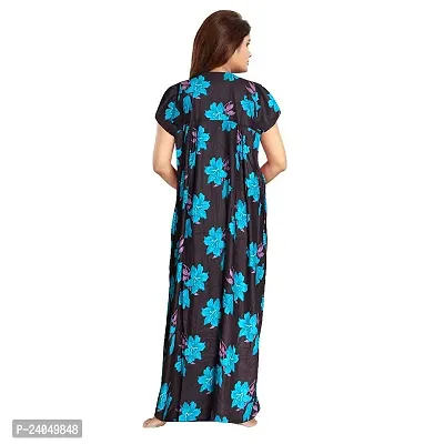 PMK FASHION Women 100% Cotton Nighty for Women || Long Length Printed Nighty/Maxi/Night Gown/Night Dress/Nightwear Inner  Sleepwear for Women's (Combo Pack of 2)-thumb3