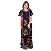 Stylish Multicoloured Cotton Printed Nighty For Women Pack Of 2-thumb3