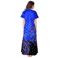 PMK FASHION 100% Cotton Nighty for Women || Long Length Printed Nighty/Maxi/Night Gown/Night Dress/Nightwear Inner  Sleepwear for Women's (Combo Pack of 2)-thumb2