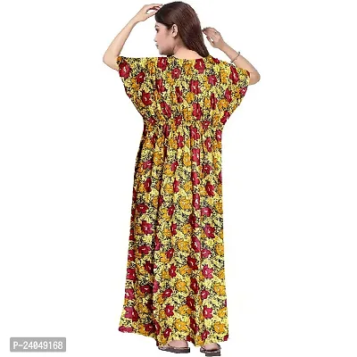 PMK FASHION 100% Cotton Kaftan for Women || Long Length Printed Nighty/Kaftan/Maxi/Night Gown/Night Dress/Nightwear Inner  Sleepwear for Women's (Combo Pack of 2)-thumb5