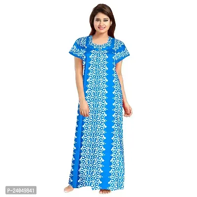 PMK FASHION 100% Cotton Nighty for Women || Long Length Printed Nighty/Maxi/Night Gown/Night Dress/Nightwear Inner  Sleepwear for Women's (Combo Pack of 2)-thumb4