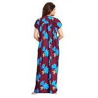 PMK FASHION 100% Cotton Nighty for Women || Long Length Printed Nighty/Maxi/Night Gown/Night Dress/Nightwear Inner  Sleepwear for Women's (Combo Pack of 2)-thumb2