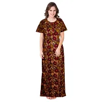 PMK FASHION 100% Cotton Nighty for Women || Long Length Printed Nighty/Maxi/Night Gown/Night Dress/Nightwear Inner  Sleepwear for Women's (Combo Pack of 2)-thumb3