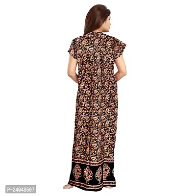 PMK FASHION 100% Cotton Nighty for Women || Long Length Printed Nighty/Maxi/Night Gown/Night Dress/Nightwear Inner  Sleepwear for Women's (Combo Pack of 2)-thumb5