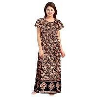 PMK FASHION 100% Cotton Nighty for Women || Long Length Printed Nighty/Maxi/Night Gown/Night Dress/Nightwear Inner  Sleepwear for Women's (Combo Pack of 2)-thumb3