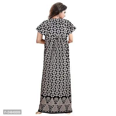 PMK FASHION 100% Cotton Nighty for Women || Long Length Printed Nighty/Maxi/Night Gown/Night Dress/Nightwear Inner  Sleepwear for Women's (Combo Pack of 2)-thumb3