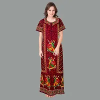 Elegant Cotton Printed Nighty For Women- Pack Of 2-thumb3