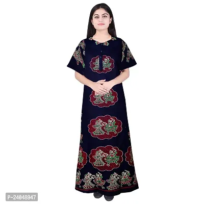 PMK FASHION 100% Cotton Nighty for Women || Long Length Printed Nighty/Maxi/Night Gown/Night Dress/Nightwear Inner  Sleepwear for Women's (Combo Pack of 2)-thumb4