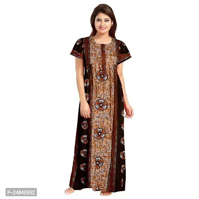 PMK FASHION 100% Cotton Kaftan for Women || Long Length Printed Nighty/Kaftan/Maxi/Night Gown/Night Dress/Nightwear Inner  Sleepwear for Women's (Combo Pack of 2)-thumb2