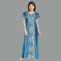 Elegant Cotton Printed Nighty For Women- Pack Of 2-thumb3