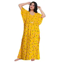 PMK FASHION 100% Cotton Kaftan for Women || Long Length Printed Nighty/Kaftan/Maxi/Night Gown/Night Dress/Nightwear Inner  Sleepwear for Women's (Combo Pack of 2)-thumb1