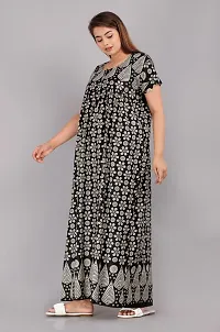 Comfortable Black Cotton Nightdress For Women-thumb3