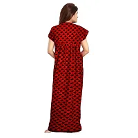 PMK FASHION 100% Cotton Nighty for Women || Long Length Printed Nighty/Maxi/Night Gown/Night Dress/Nightwear Inner  Sleepwear for Women's (Combo Pack of 2)-thumb2